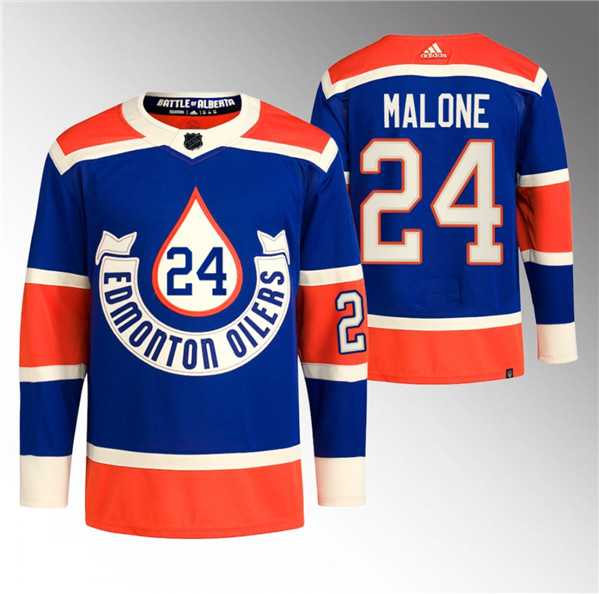 Men's Edmonton Oilers #24 Brad Malone 2023 Royal Heritage Classic Primegreen Stitched Jersey Dzhi